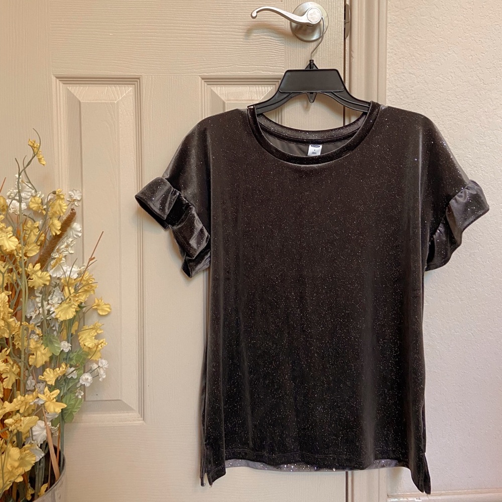 Old Navy gray sparkly top